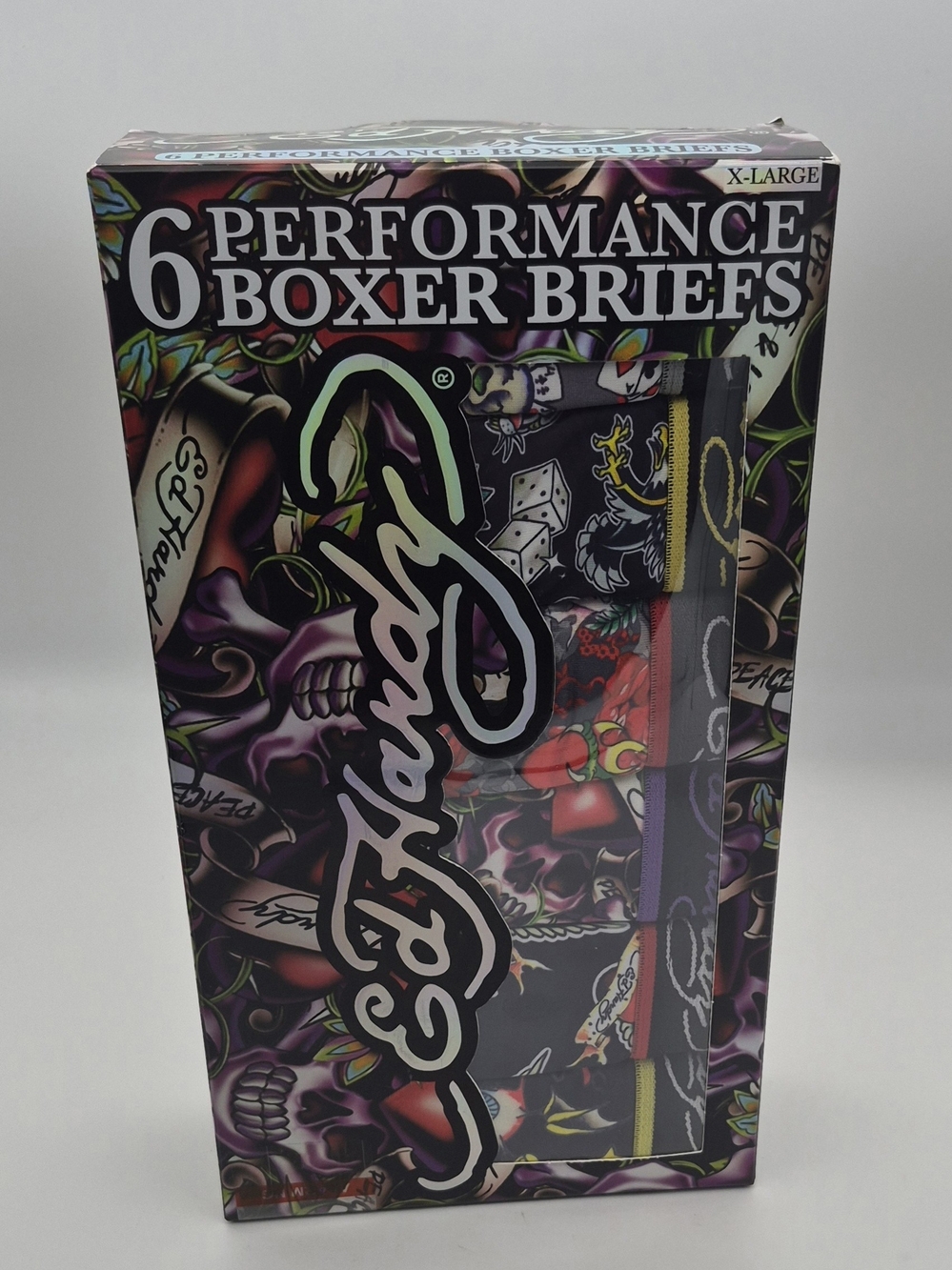 Ed Hardy Men's Boxer Briefs - Black, Purple, Red, Yellow XL NIB